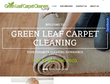 Tablet Screenshot of greenleafcarpetcleaners.com